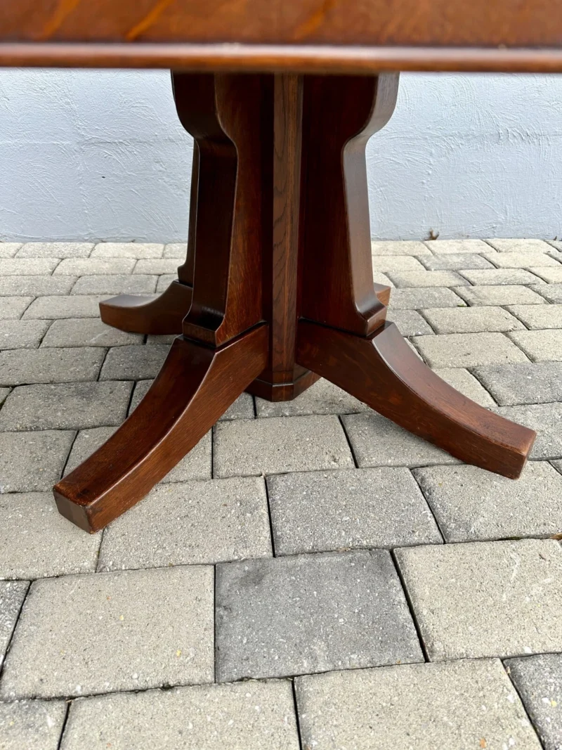 Large Antique Oak Dining Room Table - Image 18