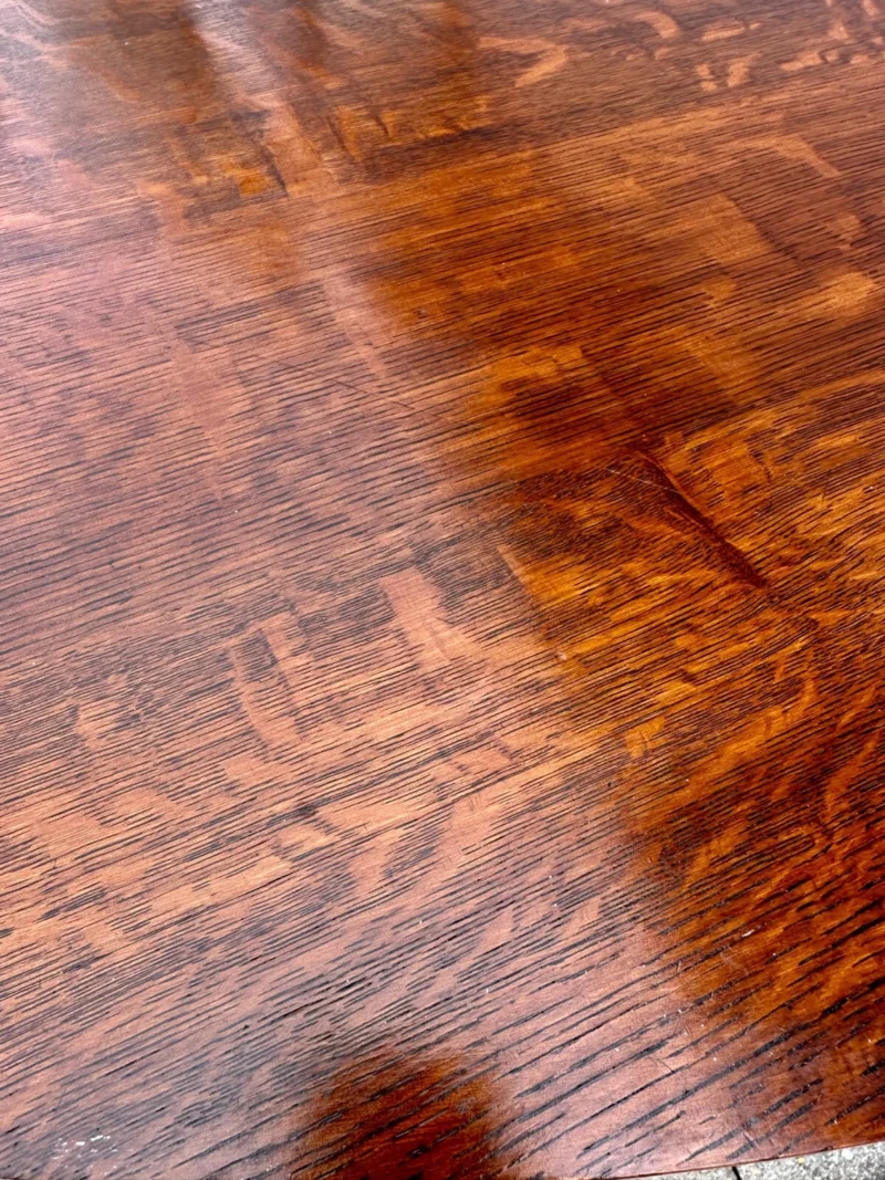 Large Antique Oak Dining Room Table - Image 19
