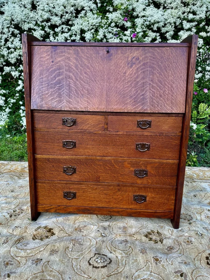 Antique GUSTAV STICKLEY Drop Front Desk PERIOD DESK - W5844 - Image 5