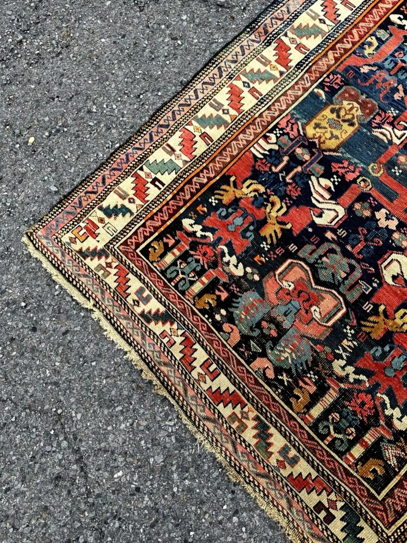 SOLD - Antique Caucasian SHIRVAN Oriental Rug - Image 15