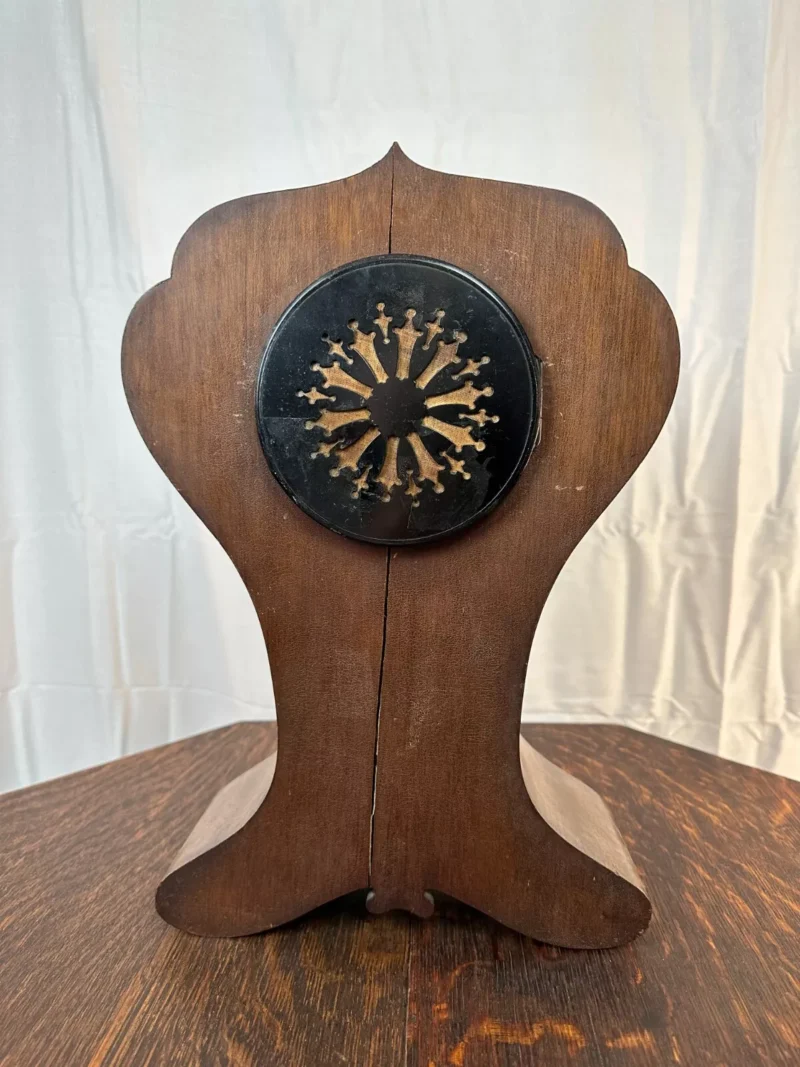 Antique ARTS & CRAFTS Inlaid MANTLE CLOCK Stickley Era W5645 - Image 4
