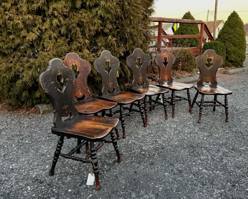 ANTIQUE A&C Stickley, Limbert era set of 6 chairs (STICKLEY ERA) - Image 13