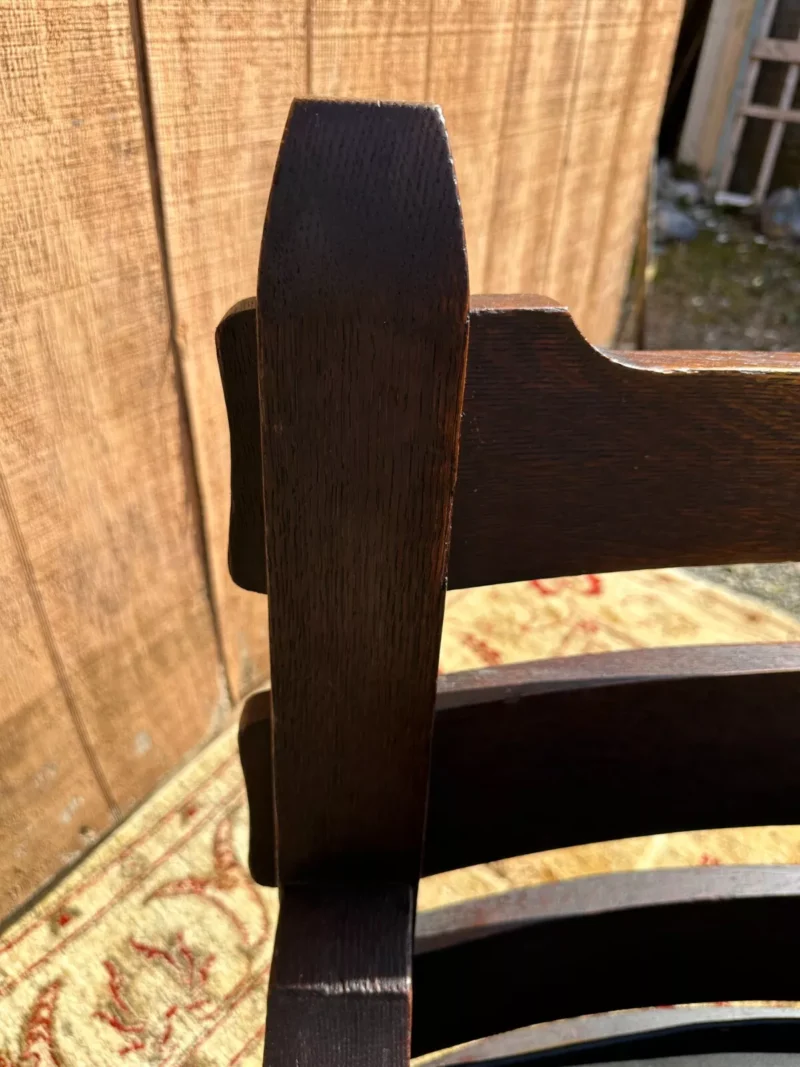 Antique large HARDEN ARTS and CRAFTS arm lounge chair stickley era - w7658 - Image 6
