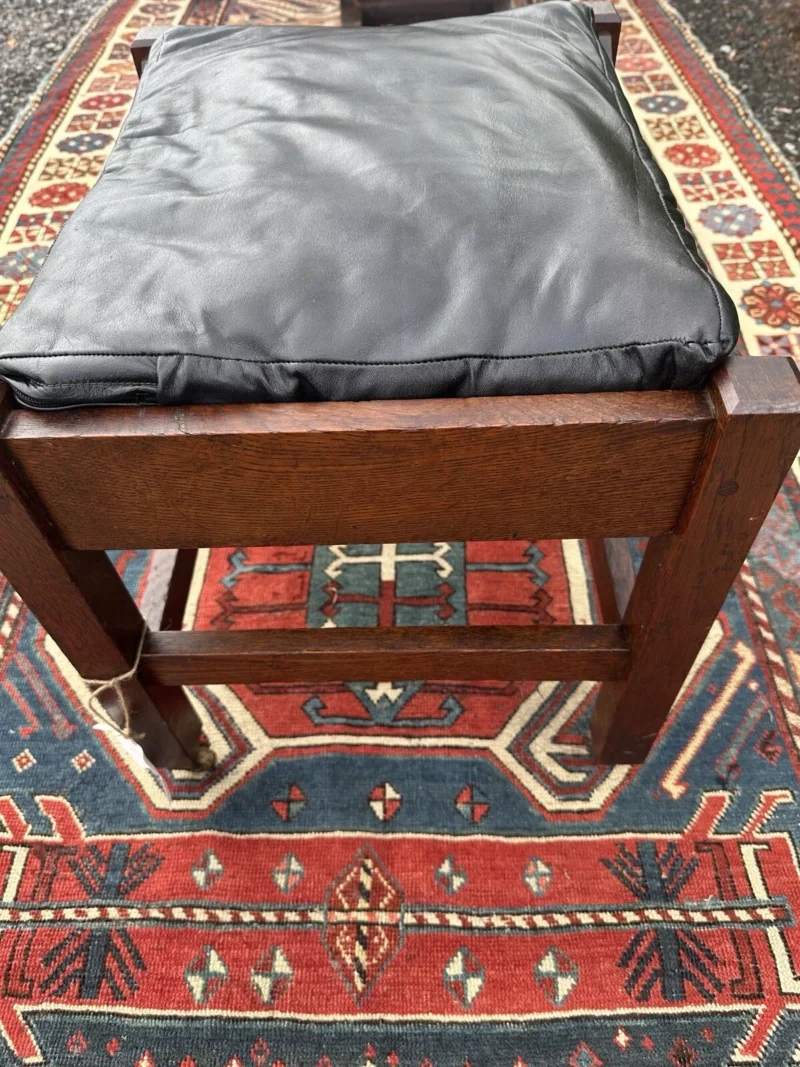 Antique J.M. Young Arts & Crafts Footstool Stickley era circa 1910 - W-7874 - Image 2