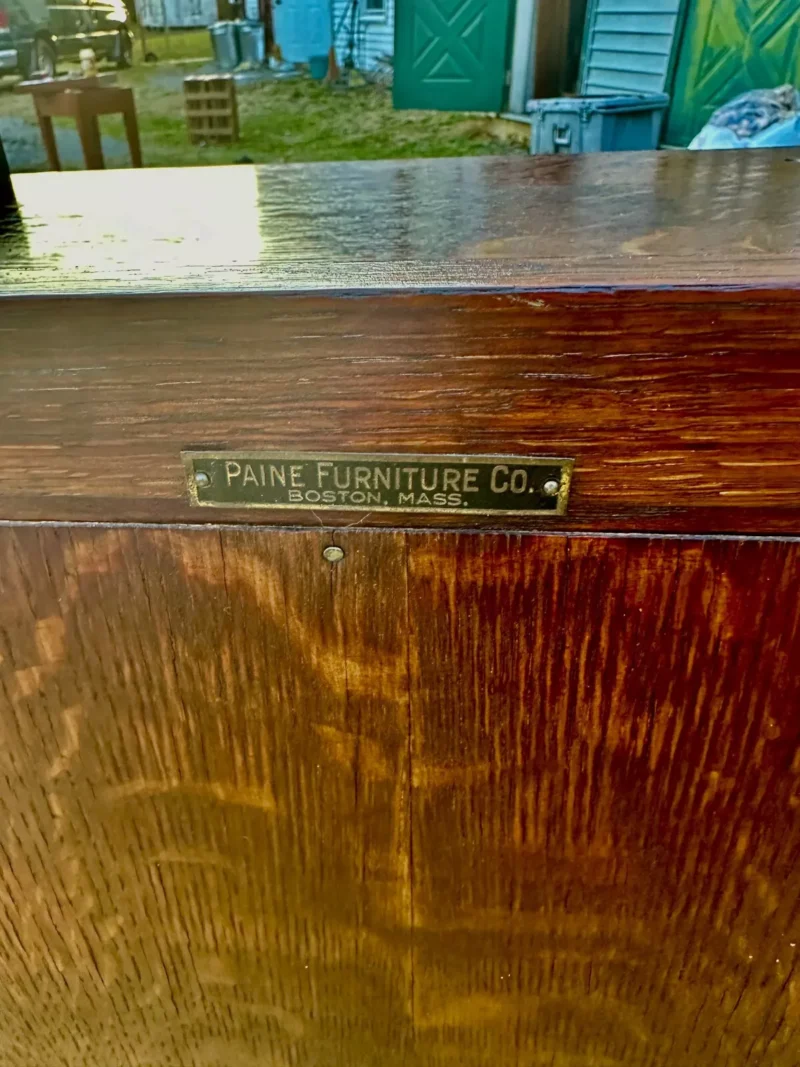 Superb Marked "Paine Furniture" Boston Book/Magazine Stand STICKLEY ERA - w7626 - Image 11