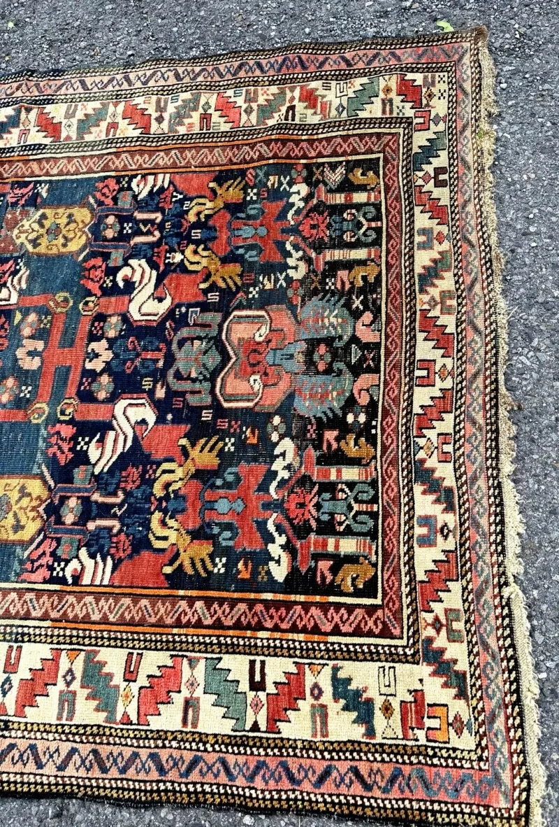 SOLD - Antique Caucasian SHIRVAN Oriental Rug - Image 10
