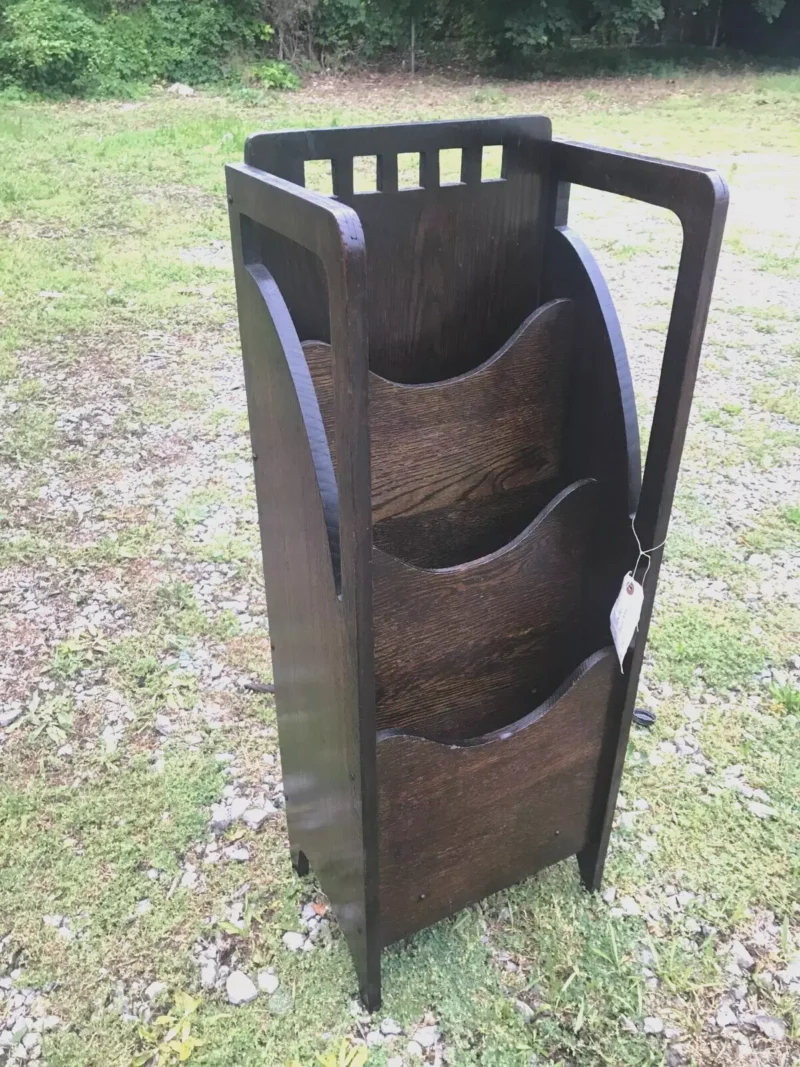 ANTIQUE " LAKESIDE " BOOK STAND, oak Stickley era - w7393