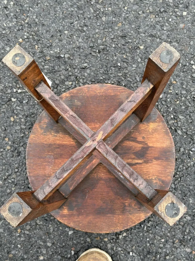 Antique Arts & Crafts Taboret (small table) stickley era W7340 - Image 3