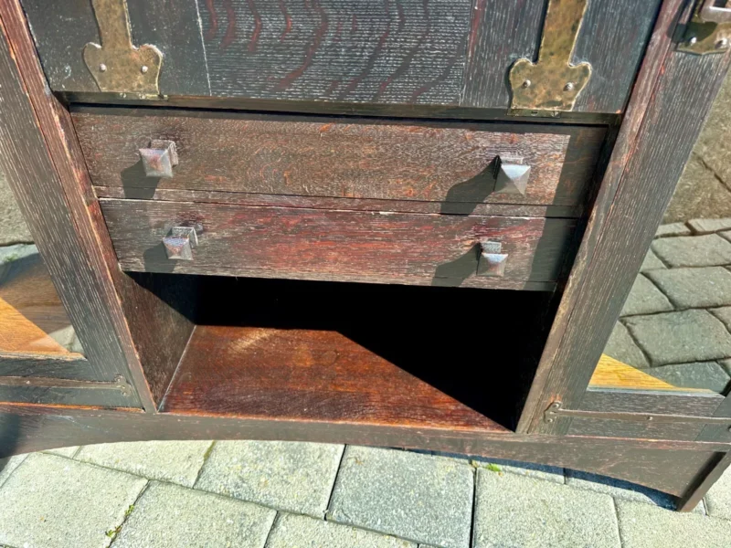 SUPERB GUSTAV STICKLEY original RARE BOOKCASE / DROP FRONT DESK - circa 1901 - Image 5