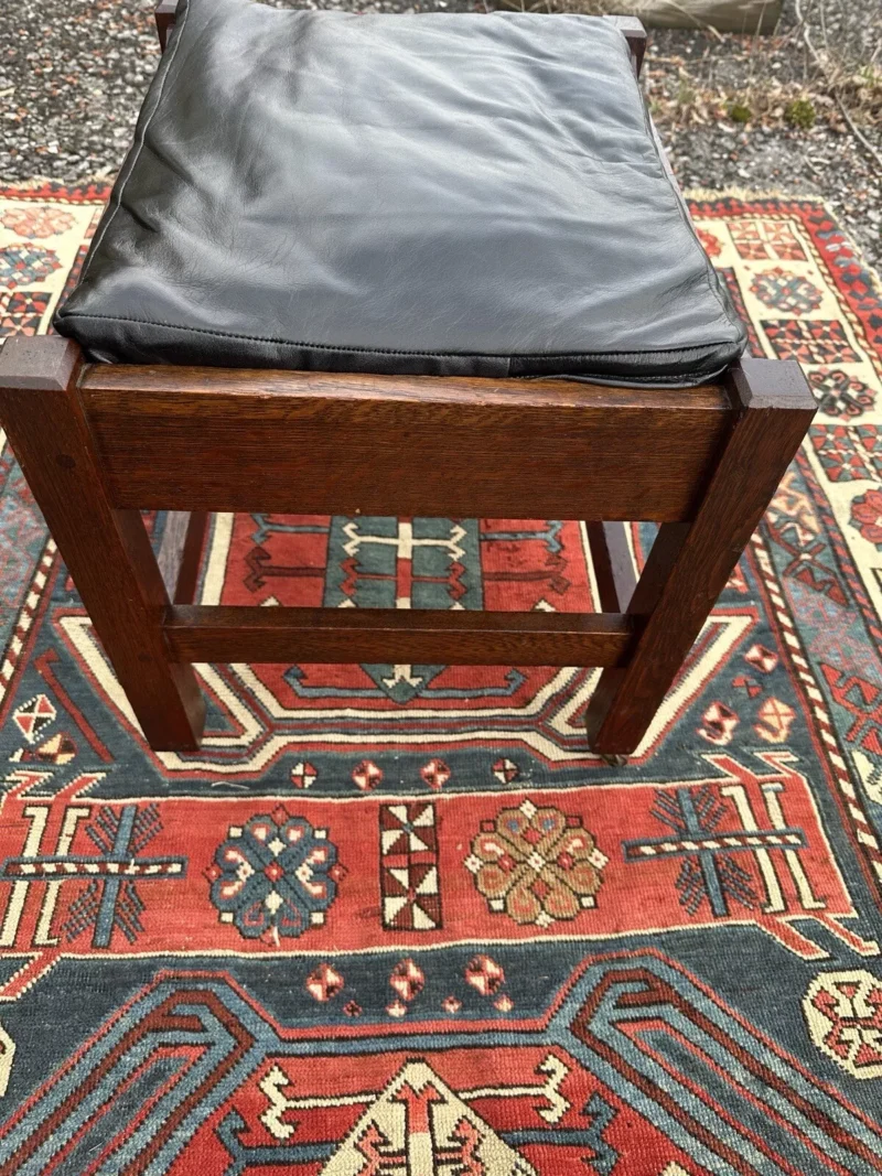 Antique J.M. Young Arts & Crafts Footstool Stickley era circa 1910 - W-7874 - Image 3