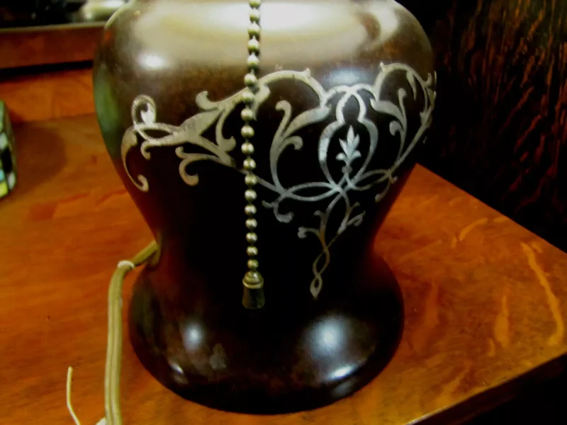 Large Antique HEINTZ Table Lamp Stickley Era - w5781 - Image 3