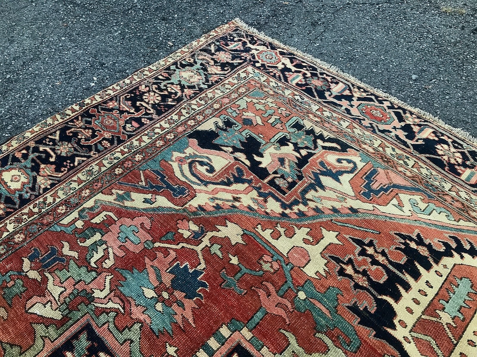 SUPERB ANTIQUE late 19 Century PERSIAN HERIZ 9' 2" BY 12' 5" rr 5055 - Image 5