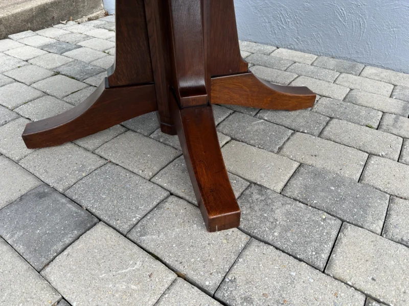 Large Antique Oak Dining Room Table - Image 6