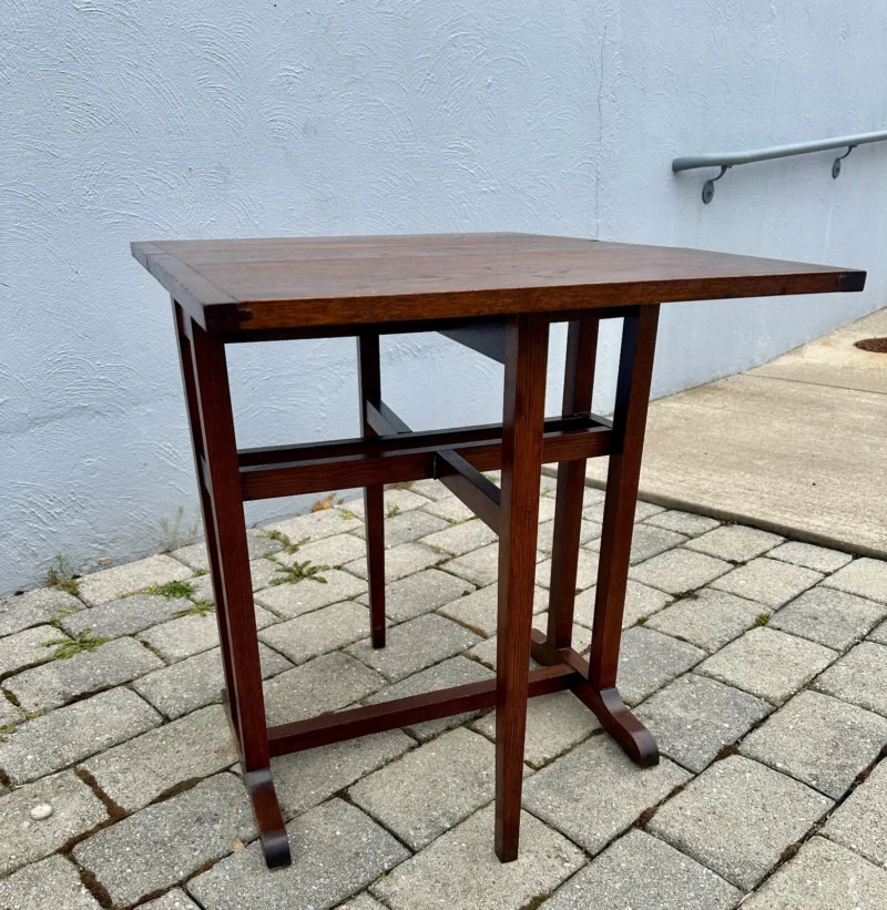 Antique Arts & Crafts Small Drop Leaf Table - Stickley Era - Image 8