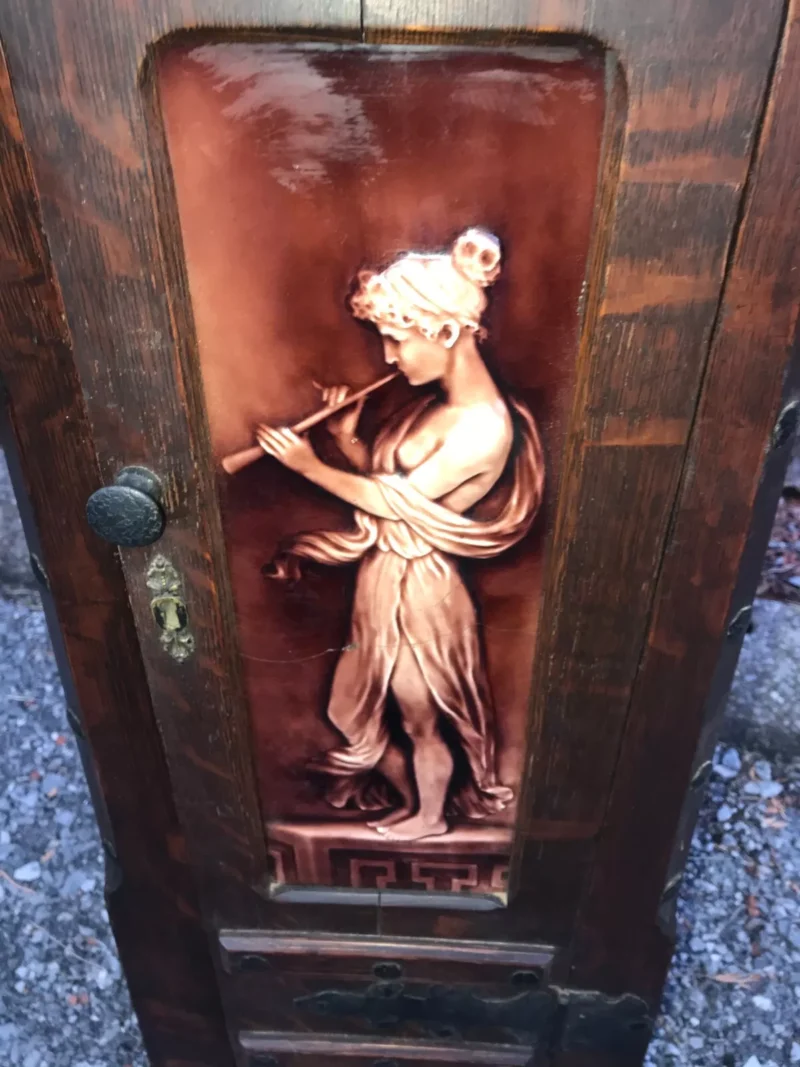 Antique "Shop of the Crafter" Small Cabinet OSCAR ONKEN , Stickley Era w5591 - Image 8