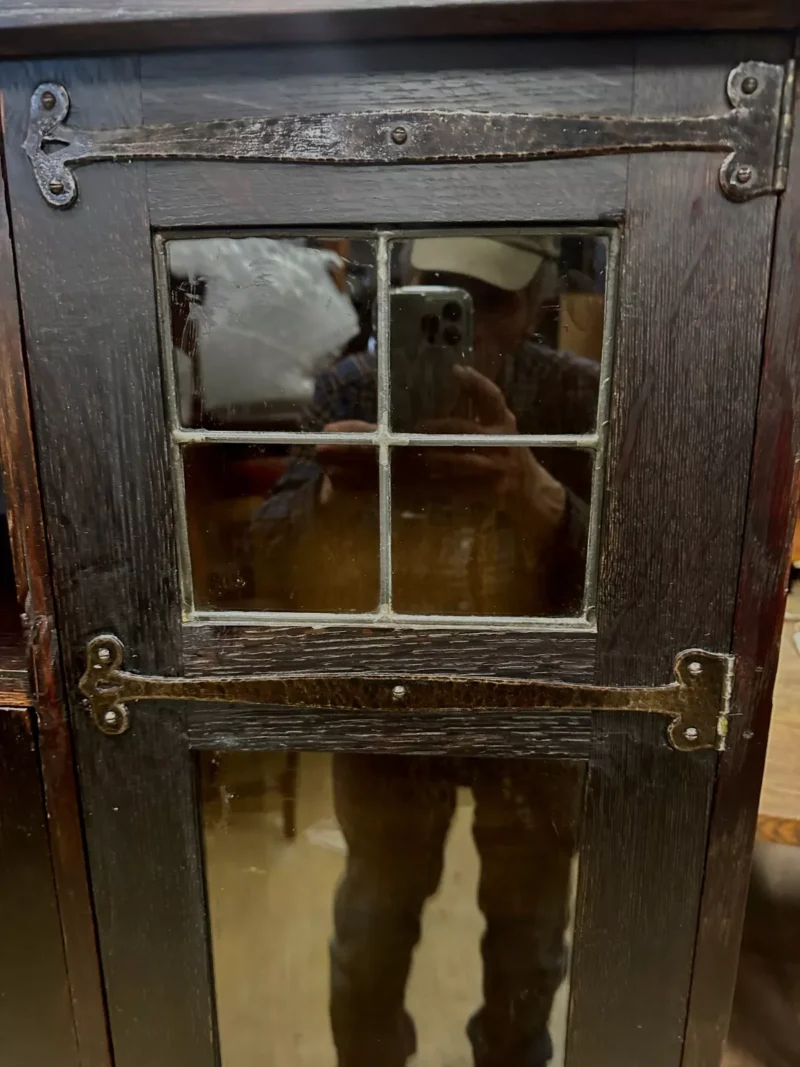 SUPERB GUSTAV STICKLEY original RARE BOOKCASE / DROP FRONT DESK - circa 1901 - Image 13