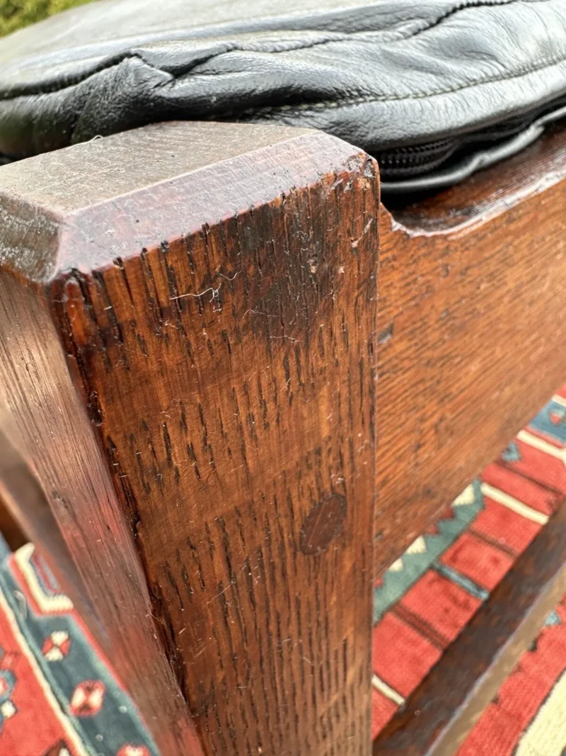 Antique J.M. Young Arts & Crafts Footstool Stickley era circa 1910 - W-7874 - Image 5