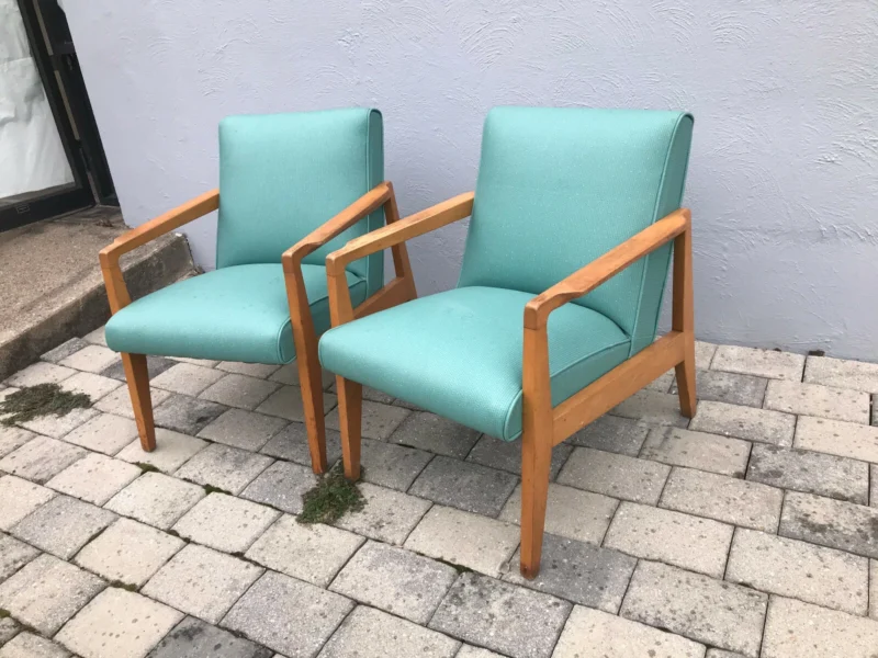Pair of Haywood Wakefield Arm Chairs - Mid-Century Modern - Perfect Condition! - Image 8