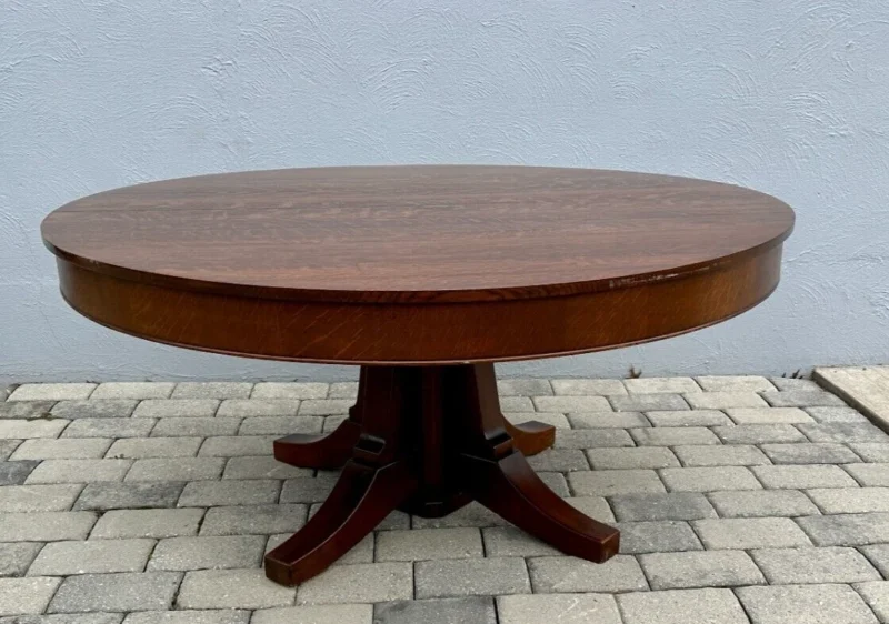 Large Antique Oak Dining Room Table