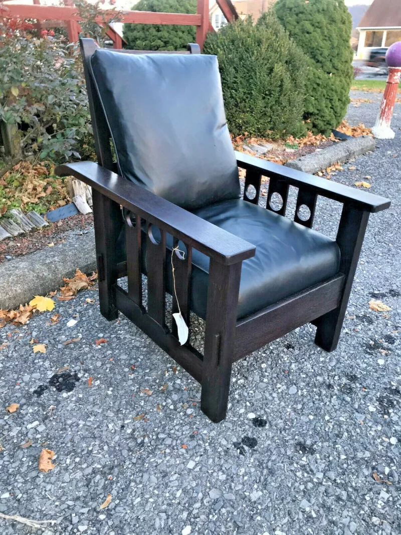 ANTIQUE STICKLEY BROS MORRIS CHAIR circa 1910 - w4985