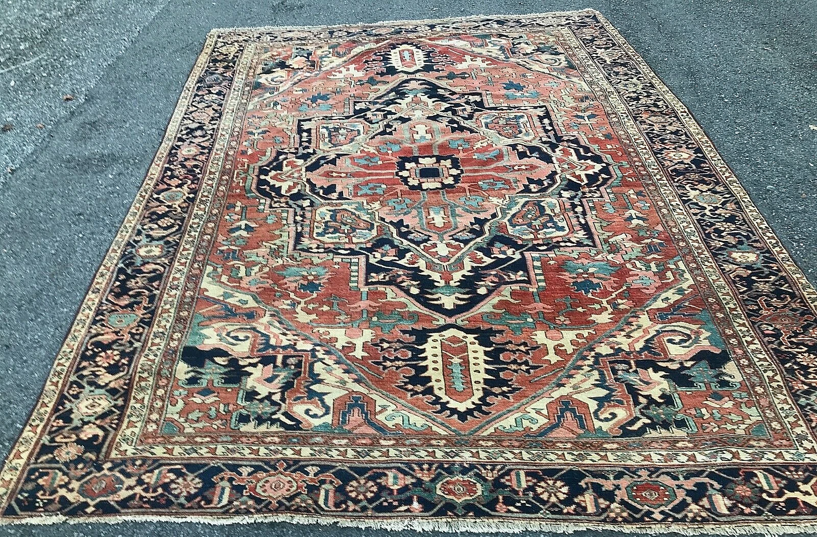 SUPERB ANTIQUE late 19 Century PERSIAN HERIZ 9' 2" BY 12' 5" rr 5055