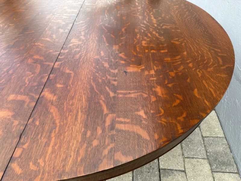Large Antique Oak Dining Room Table - Image 8