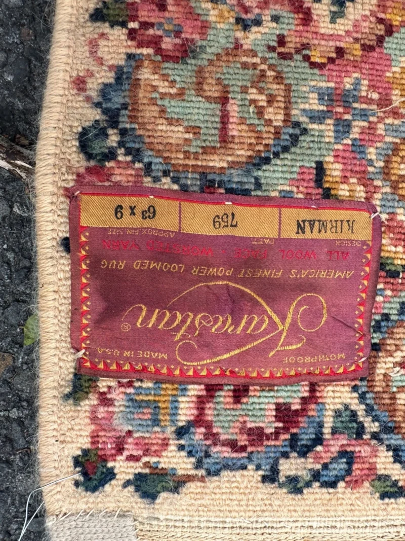 Vintage Karastan Rug - size 6'3" by 9' RR5299 - Image 9