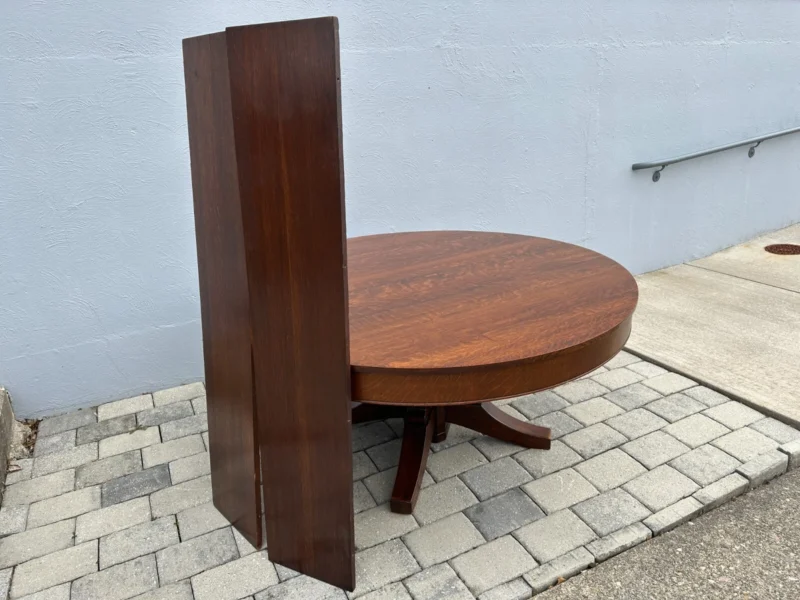 Large Antique Oak Dining Room Table - Image 9
