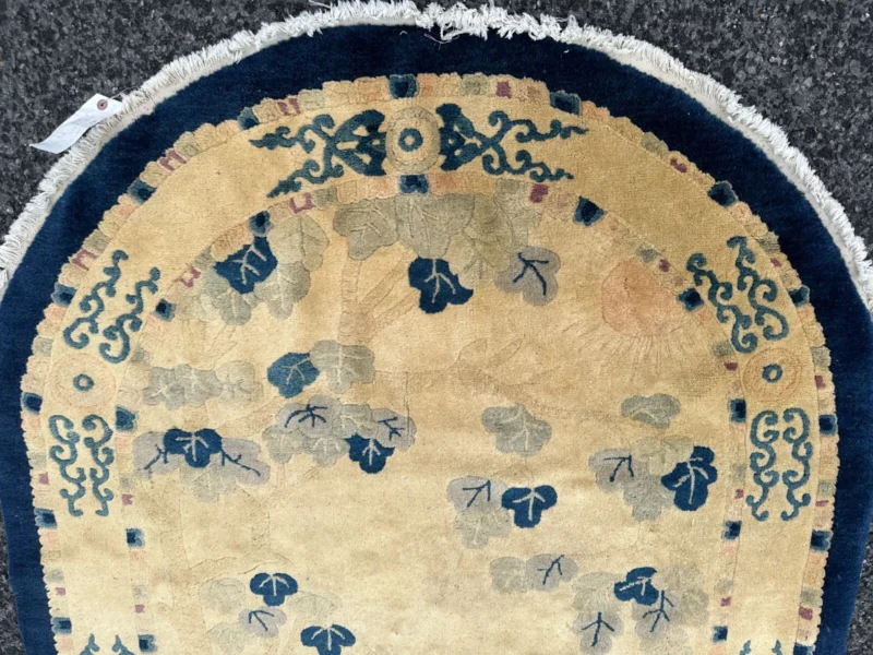 Vintage DECO oriental Chinese rug, 100% wool in good shape rr3604 - Image 3