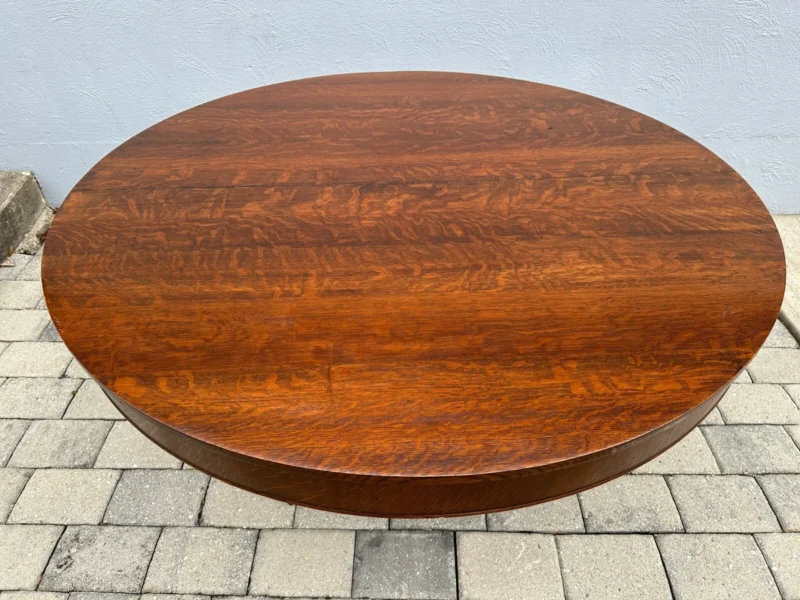 Large Antique Oak Dining Room Table - Image 3