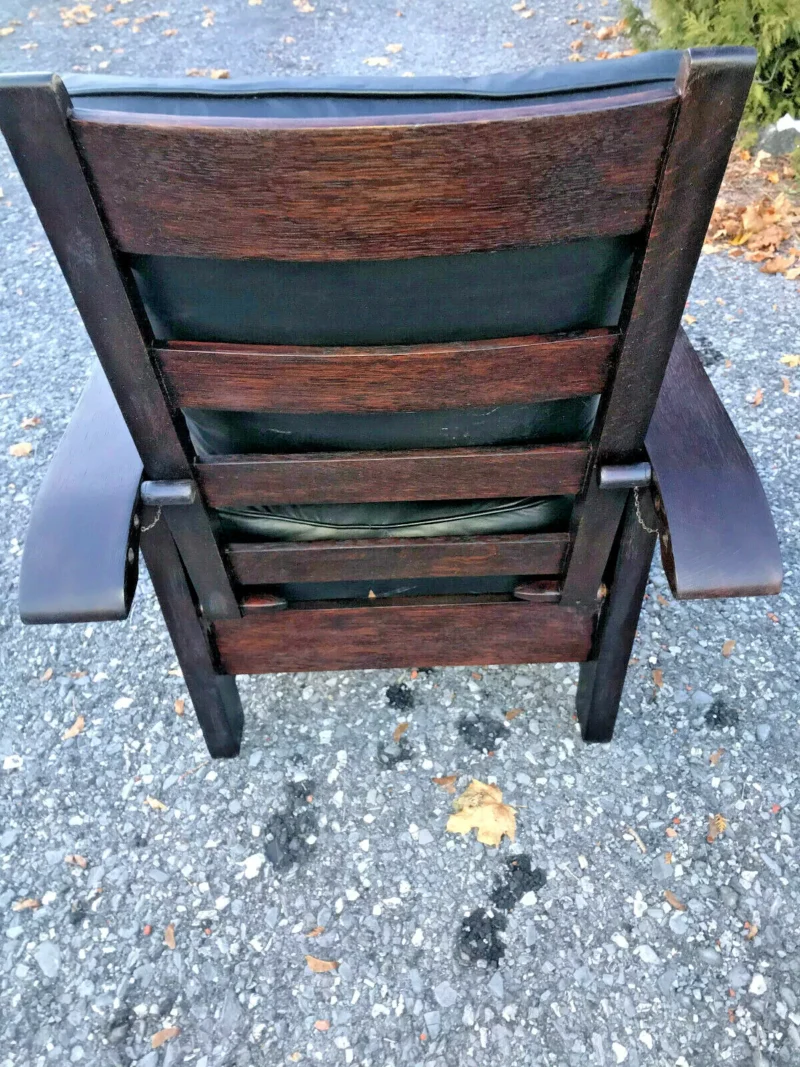 ANTIQUE STICKLEY BROS MORRIS CHAIR circa 1910 - w4985 - Image 9