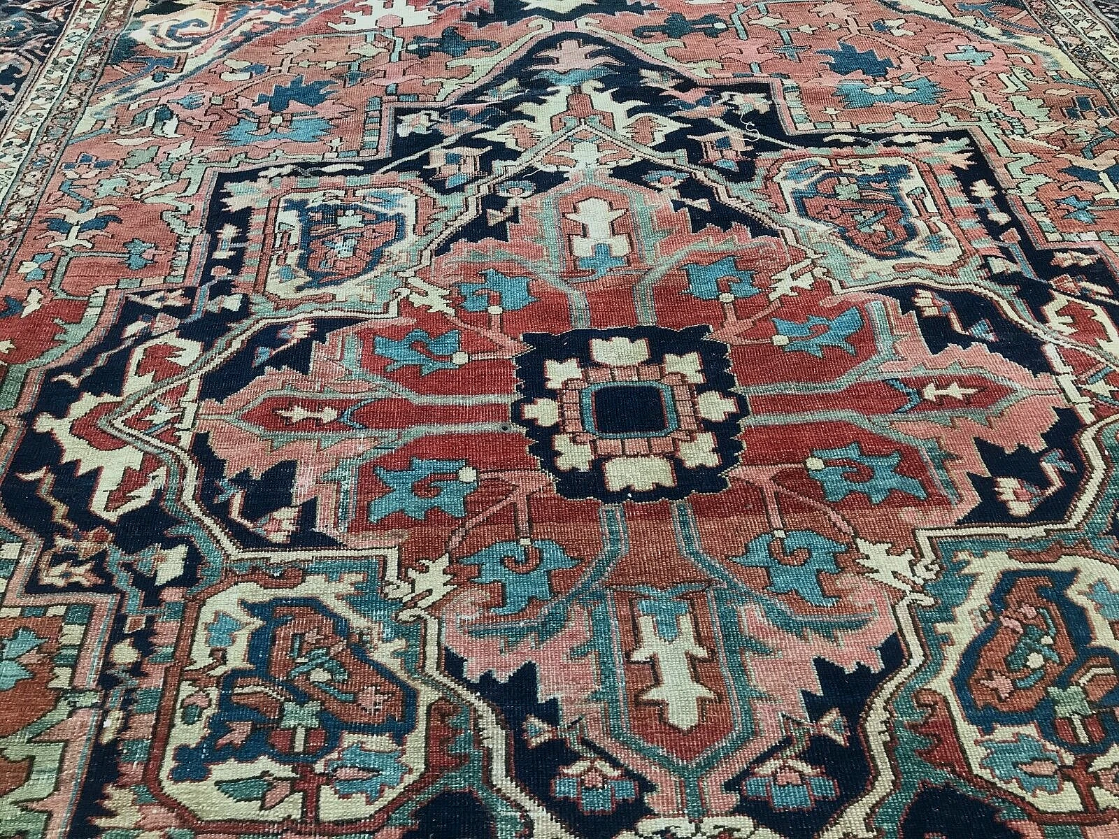 SUPERB ANTIQUE late 19 Century PERSIAN HERIZ 9' 2" BY 12' 5" rr 5055 - Image 10