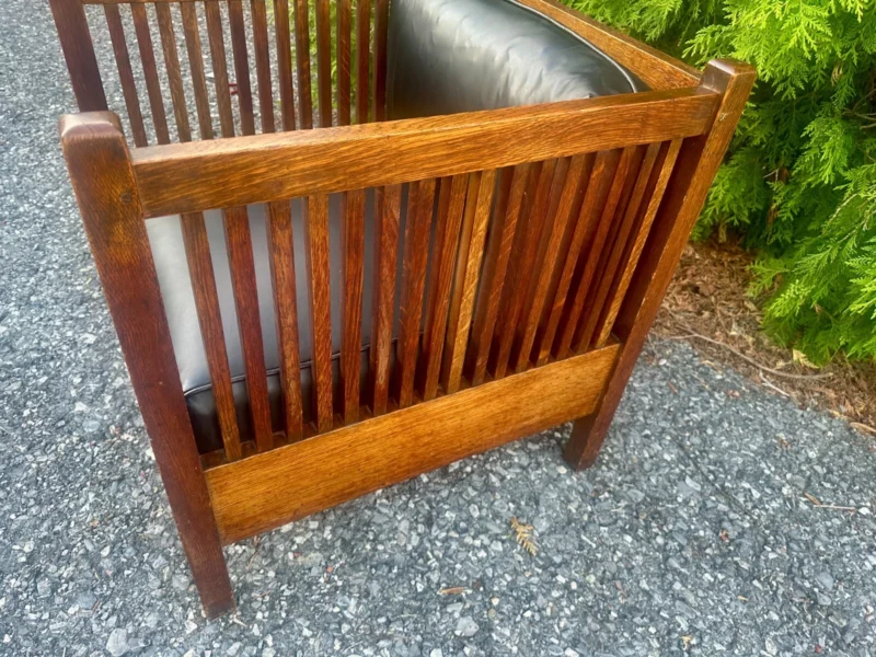 Antique Gustav Stickley Cube Chair - W8378 - Image 10
