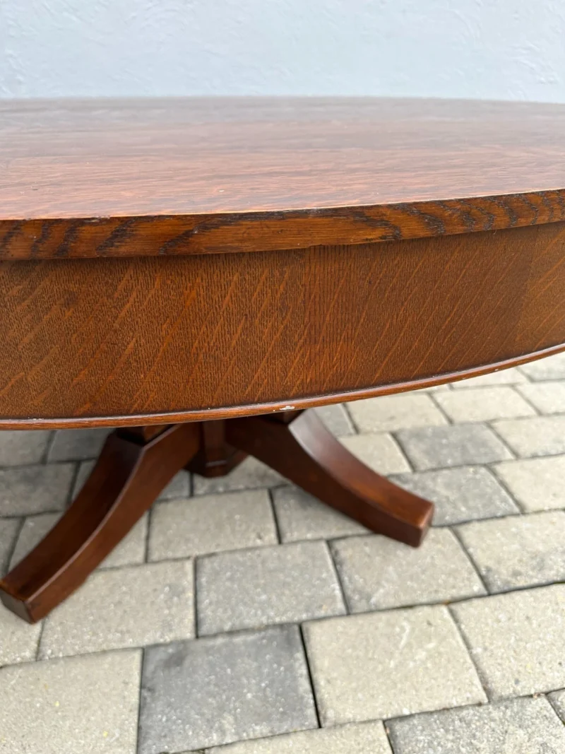 Large Antique Oak Dining Room Table - Image 10