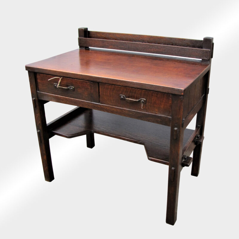 Antique Early Gustav Stickley Two Drawer Desk w1045 - SOLD
