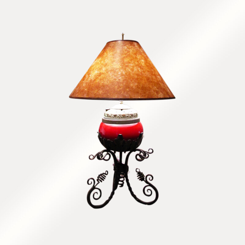 Antique Wrought Iron Table Lamp W1160 - Image 10