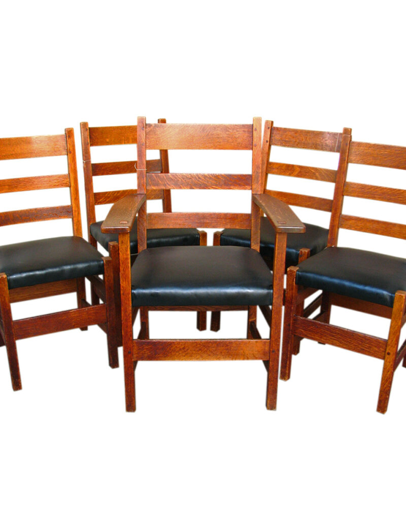 L&jg Stickley  5 Dining Chairs W1230