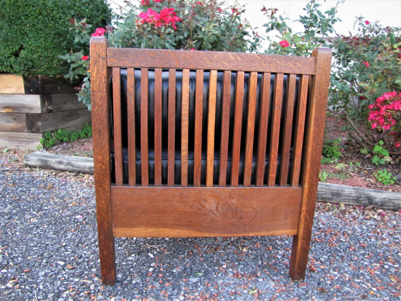 RARE Gustav Stickley Cube Spindle Chair W1248 - Image 2