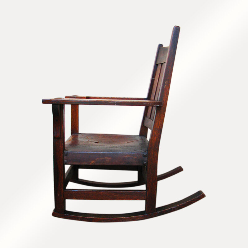 Gustav Stickley  V-Back Rocker W1267 - Image 3