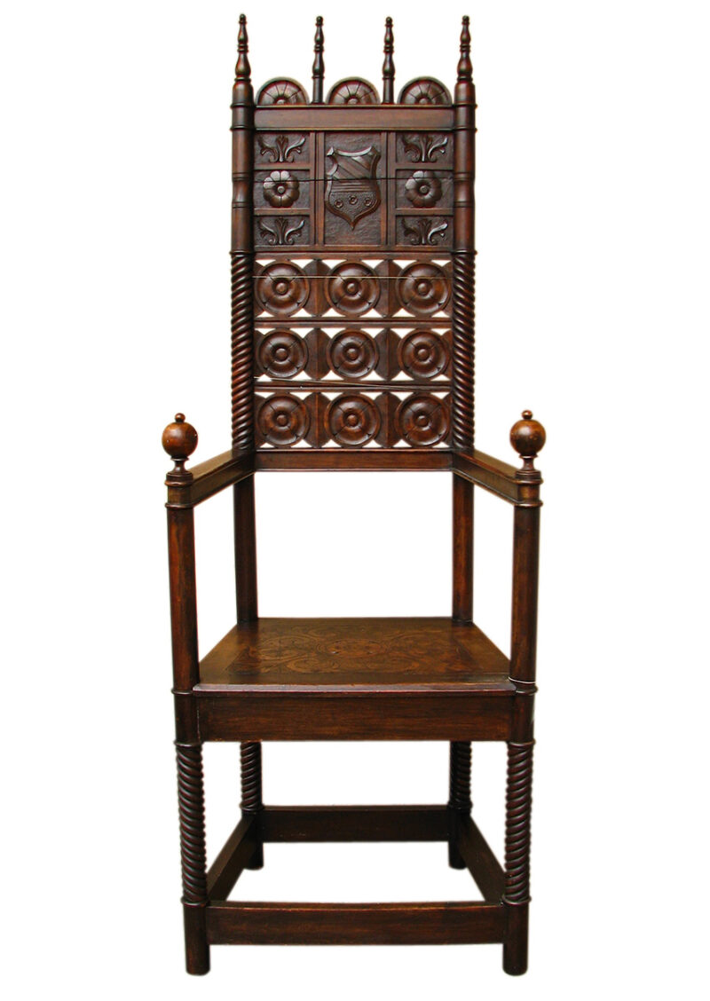 Arts & Crafts  Carved Hall Chair W1441