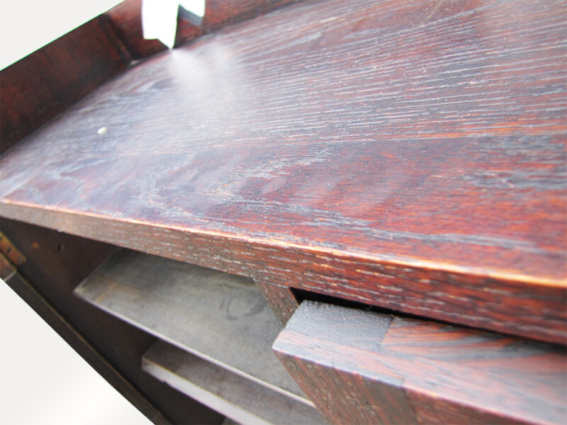 Antique Arts & Crafts Cutout Bookcase W1566 - Image 4