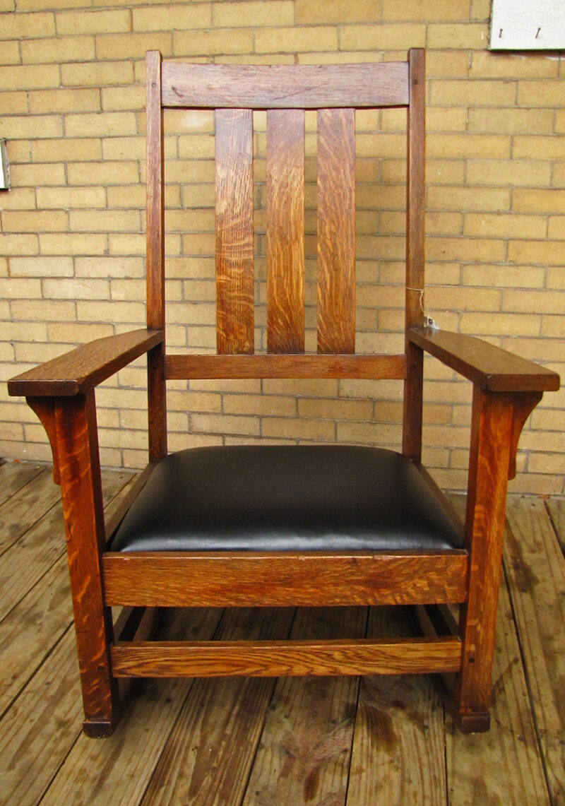 Gustav Stickley  High Back Rocker W162 - Image 14