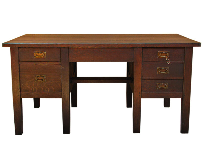 Antique Gustav Stickley  8 leg Desk Model Number 711 w1688