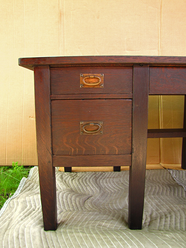 Antique Gustav Stickley 8 leg Desk Model Number 711 w1688 joenevo