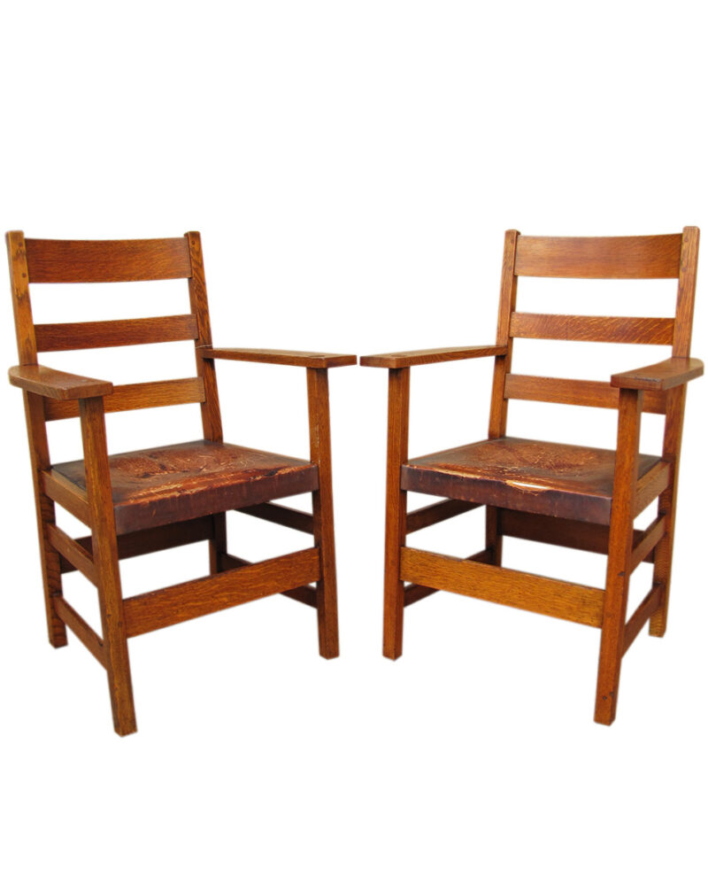 L&jg Stickley  Pair Of Armchairs W1716