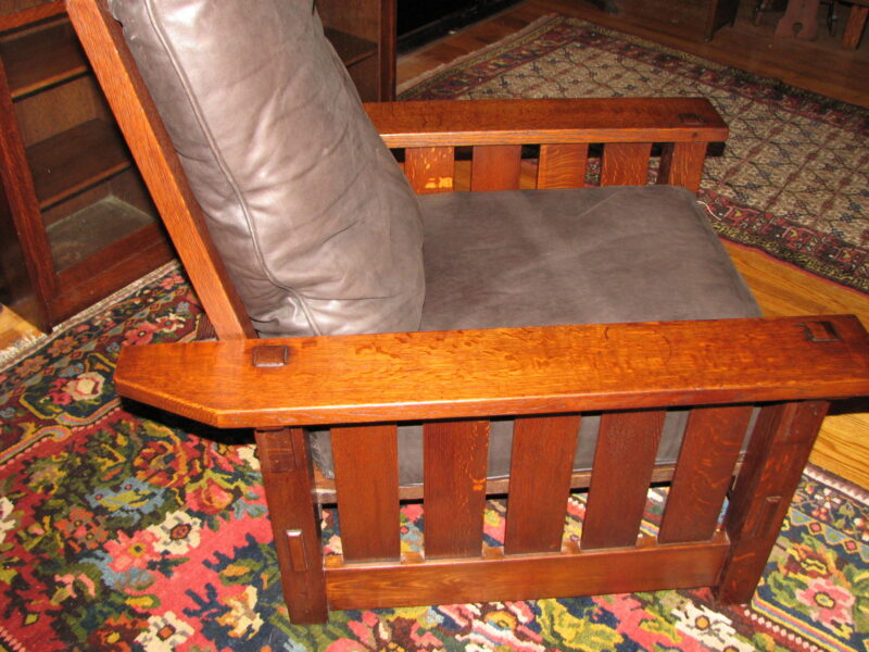 Antique Gustav Stickley Early Morris Chair w1723
