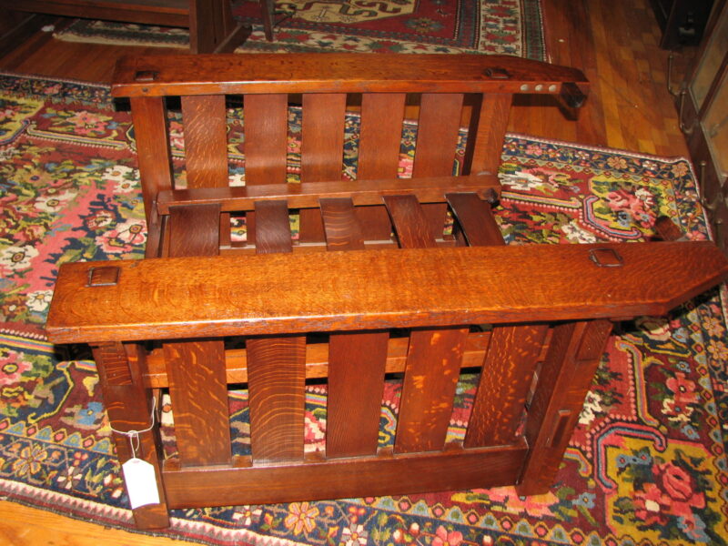 Antique Gustav Stickley Early Morris Chair w1723 - Image 3