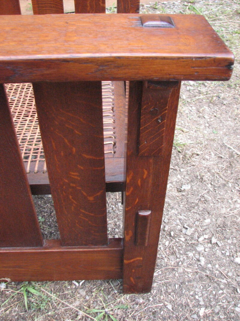 Antique Gustav Stickley Early Morris Chair w1723 - Image 7