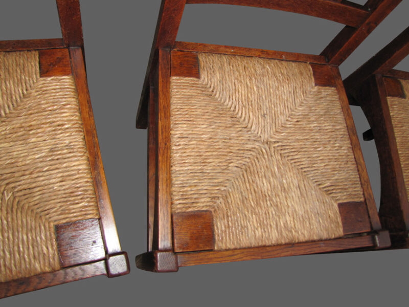 Superb Set Of Five Gustav Stickley Chairs w1802? - Image 6