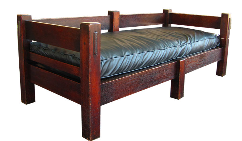 Early Gustav Stickley  Settle W1898 - Image 15